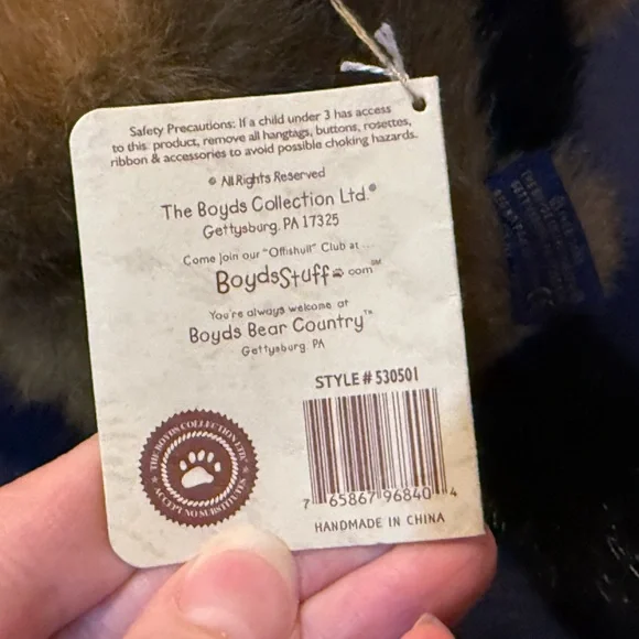 Boyds Bear Purrkins P Pussytoes Cat Plush 12” Heirloom series Collectible - Picture 9 of 9